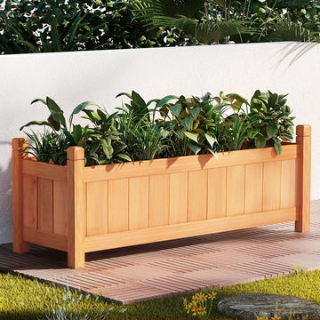 Green Fingers Wooden Raised Garden Bed Planter 90cm Fir Wood