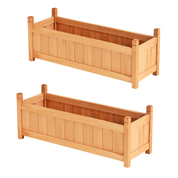 Green Fingers Wooden Raised Garden Bed 90cm Fir Wood