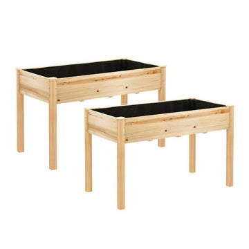 Green Fingers Elevated Wooden Garden Bed Planter 120cm