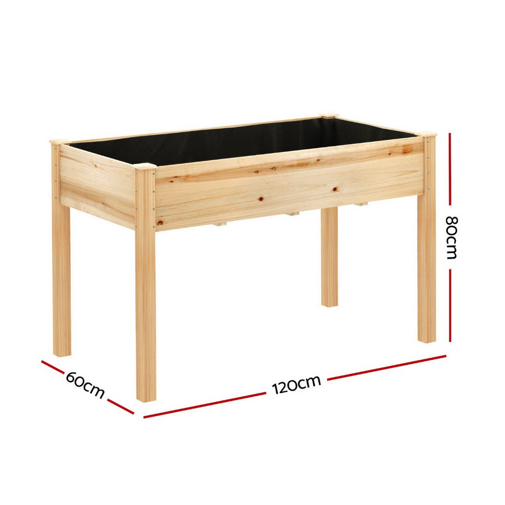 Green Fingers Elevated Wooden Garden Bed Planter 120cm
