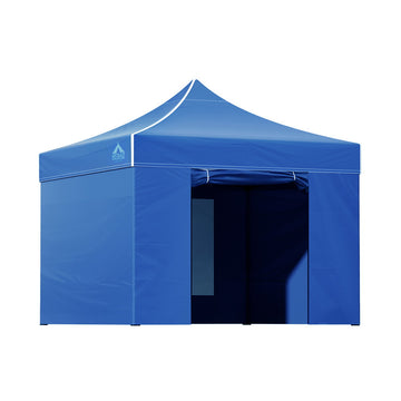 Instahut Pop Up Gazebo 3x3m 500D Oxford UV Water Resistant Blue