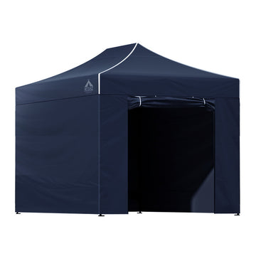 Instahut Pop Up Marquee Gazebo 3x4.5m UV Water Resistant Folding Navy