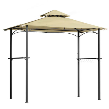Instahut BBQ Grill Gazebo Outdoor Shelter Beige UV Resistant