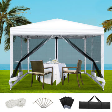 Instahut Pop Up Gazebo 3x3m UV Resistant Outdoor Camping Tent Shade White