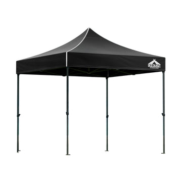 Instahut Pop Up Marquee Gazebo 3x3m UV Water Resistant Folding Black