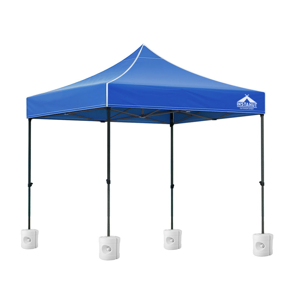 Instahut Pop Up Gazebo 3x3m 500D Oxford Base Pods Blue