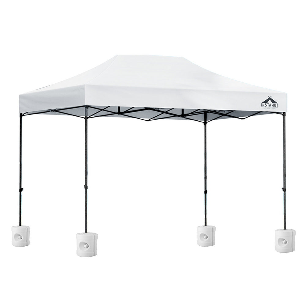 Instahut Pop Up Gazebo 3x4.5m 500D Oxford Base Pods White