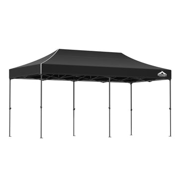 Instahut Pop Up Gazebo 3x6m 500D Oxford Black Wedding Marquee