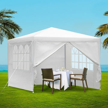 Instahut Marquee Gazebo 3x3m White UV Resistant 4 Panels