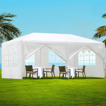 Instahut Marquee Gazebo 3x6m White UV Resistant 6 Panel