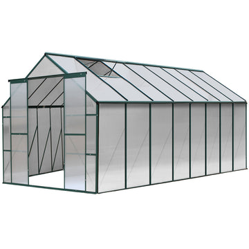 Green Fingers Aluminium Greenhouse 5.1x2.4M with Twin-Wall PC Panels