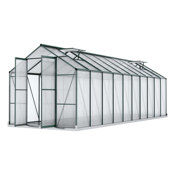 Green Fingers Aluminium Greenhouse Hinged Door UV-Resistant 32.28m³