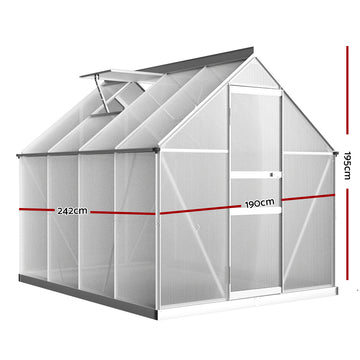 Green Fingers Aluminium Greenhouse UV-Resistant 8.97m³ Compact