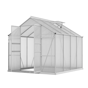 Green Fingers Aluminium Greenhouse Lockable Double Doors 13.56m³ UV-Resistant