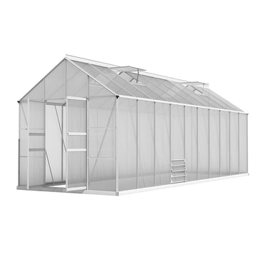 Green Fingers Aluminium Greenhouse Lockable Double Doors 39.43m³ 4mm UV-Resistant