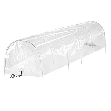 Green Fingers Mini Greenhouse Tunnel Clear PVC 300cm Steel Wire Frame