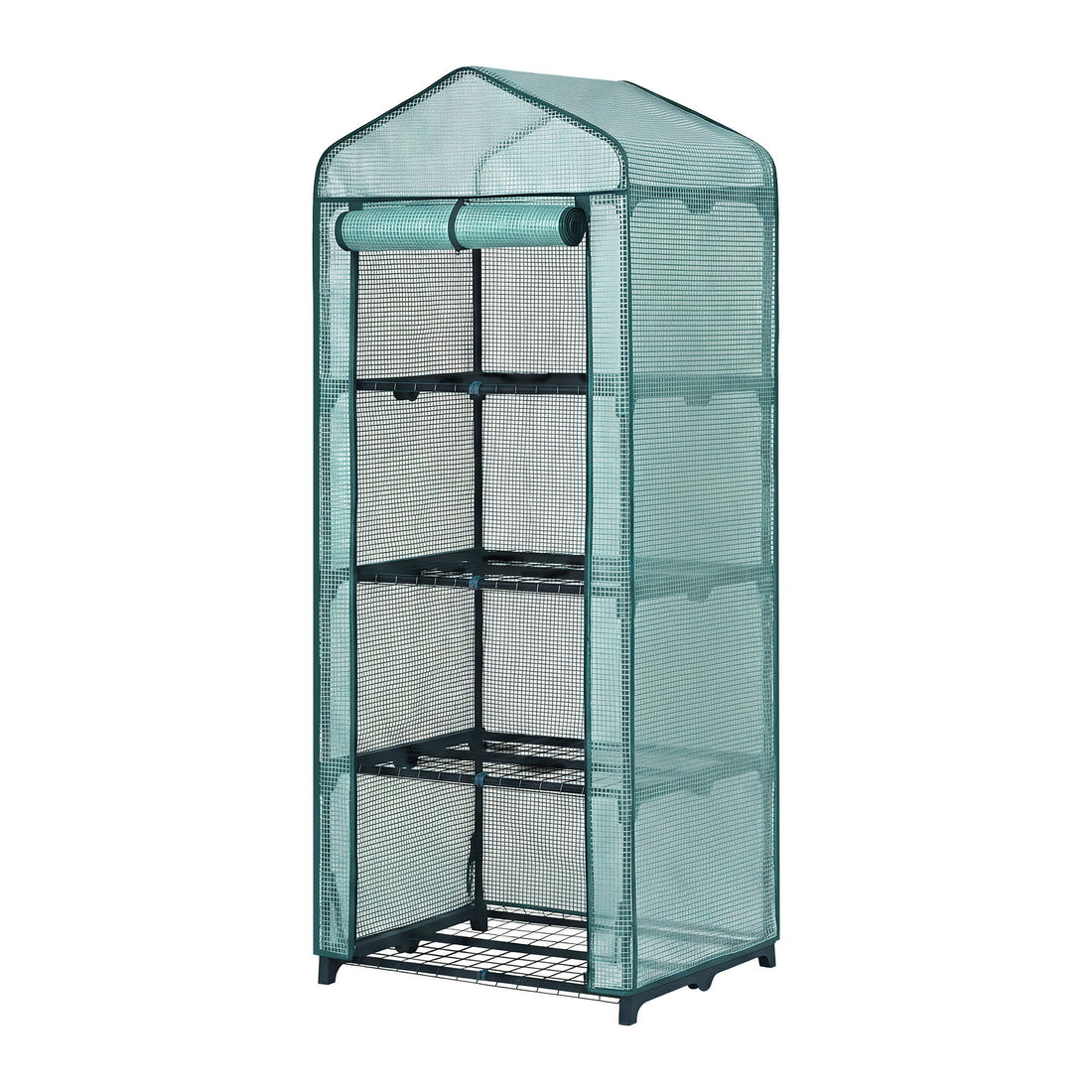 Green Fingers 4-Tier Mini Greenhouse with Shelves 160cm