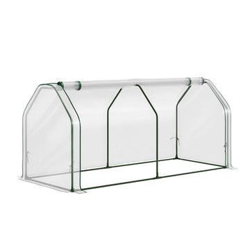 Green Fingers Mini Greenhouse for Decks and Patios Weatherproof PE Cover 121cm