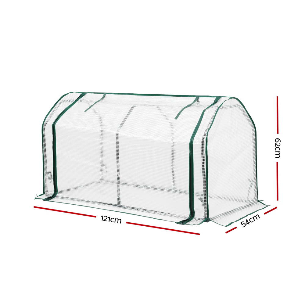Green Fingers Mini Greenhouse for Decks and Patios Weatherproof PE Cover 121cm