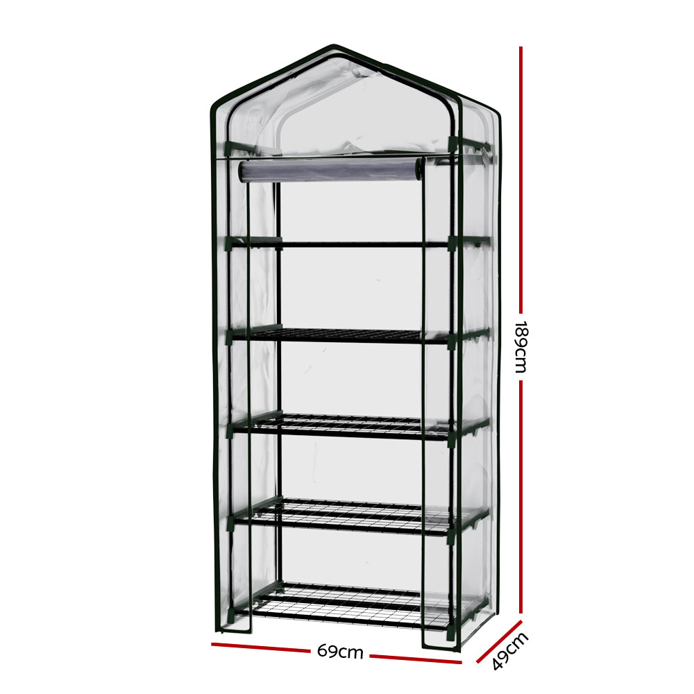 Greenfingers 5-Tier Shelving Greenhouse for Deck and Patio 189cm