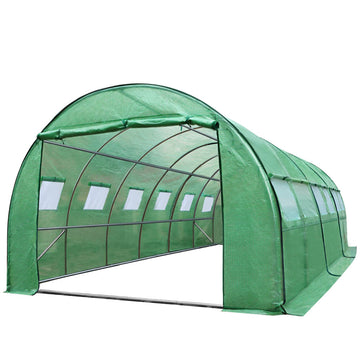 Green Fingers Walk-in Greenhouse 6x3M for Year-Round Growing PE Mesh