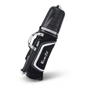 Everfit Hard Case Golf Travel Bag with Wheels 135cm Black Grey