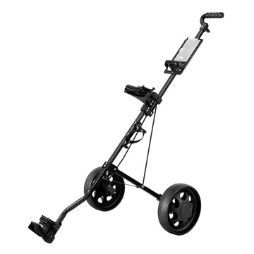 Everfit Golf Trolley Portable Push Cart with Cup Holder Black