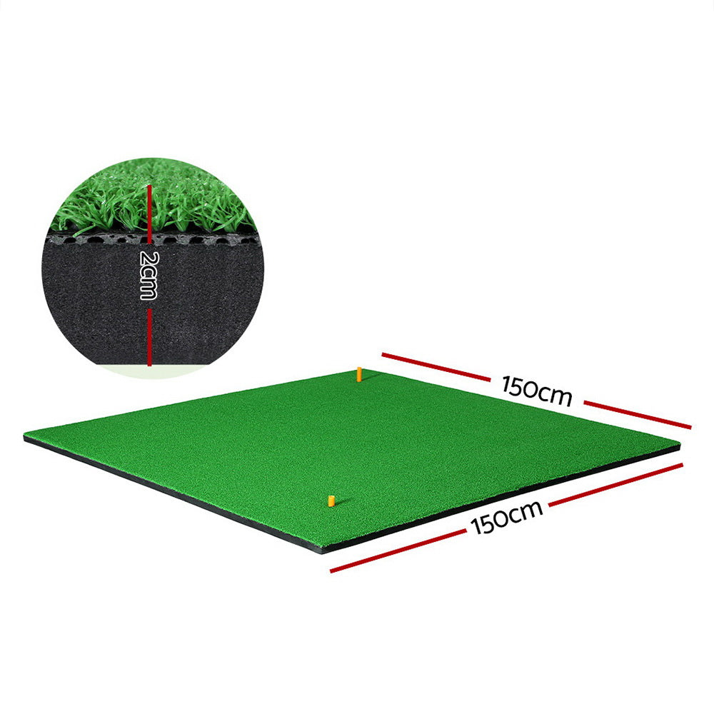 Everfit Golf Hitting Mat Portable Driving Range Practice 150x150cm