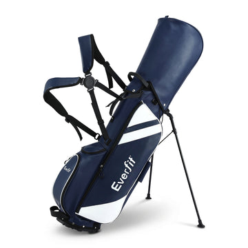 Everfit Lightweight Golf Carry Bag with Dual Strap and Club Divider Blue