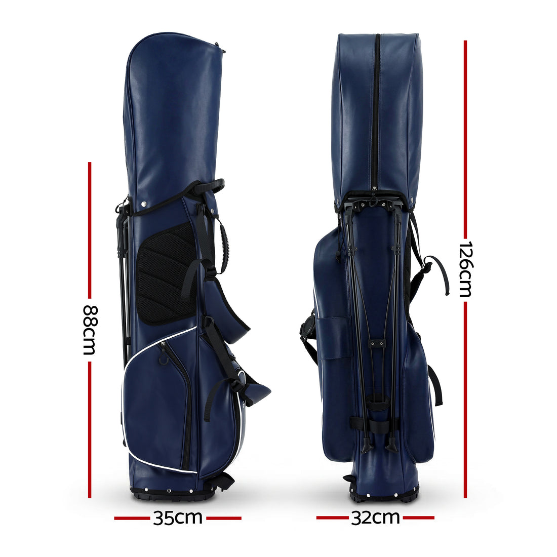 Everfit Lightweight Golf Carry Bag with Dual Strap and Club Divider Blue