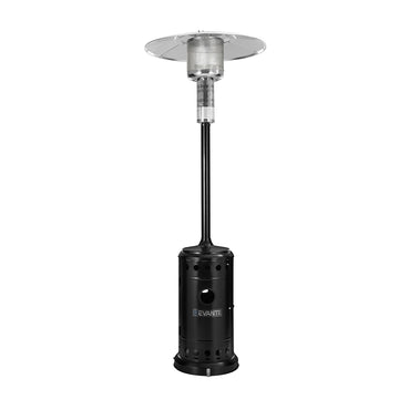 Devanti Gas Patio Heater 13.5kW Black Stainless Steel