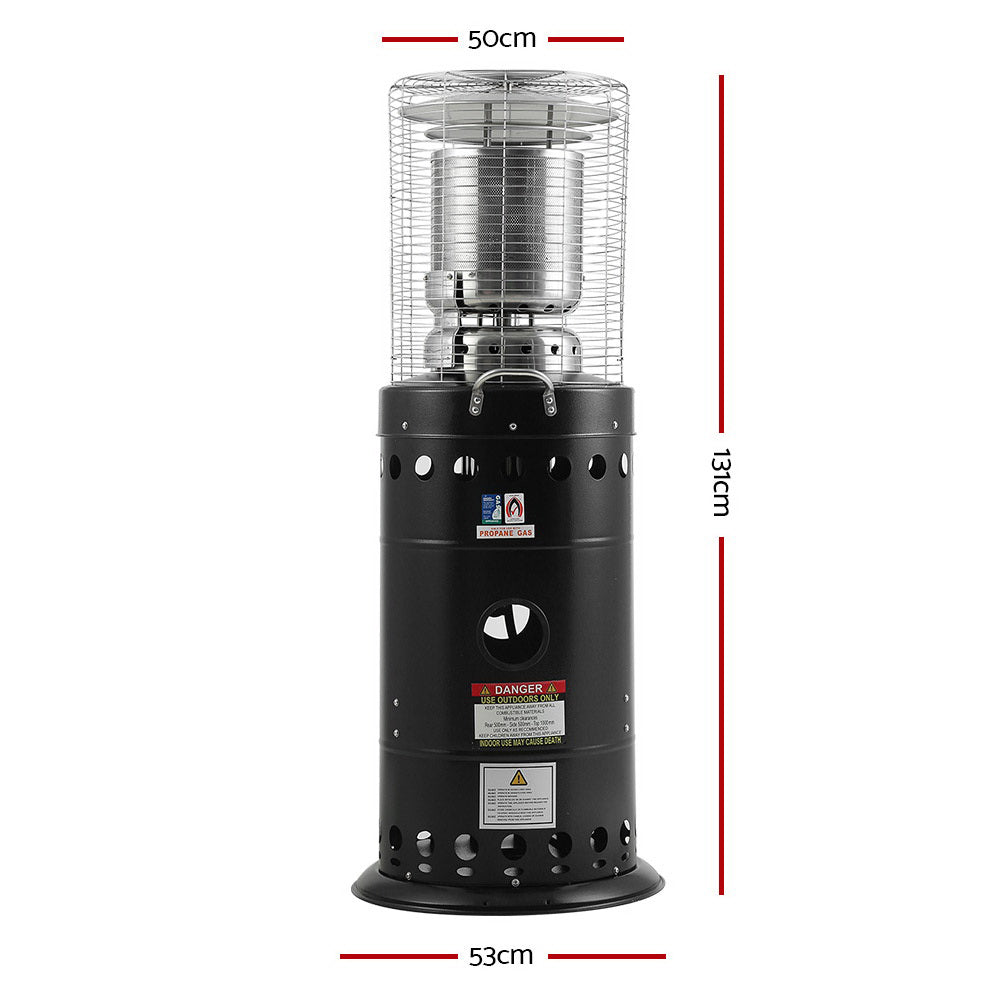 Devanti Gas Patio Heater 13.5kW Black