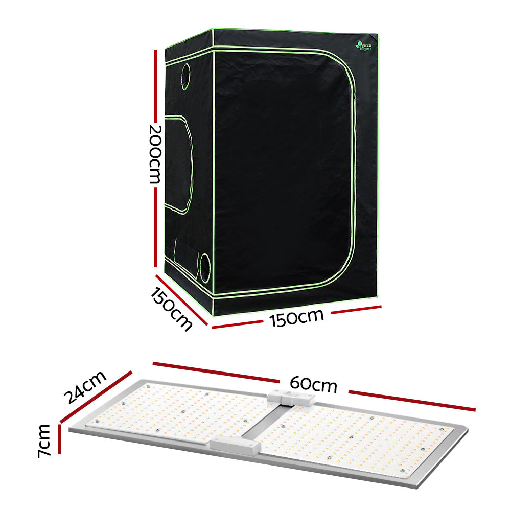 Greenfingers Hydroponics Grow Tent 220W LED Full Spectrum 150x150CM