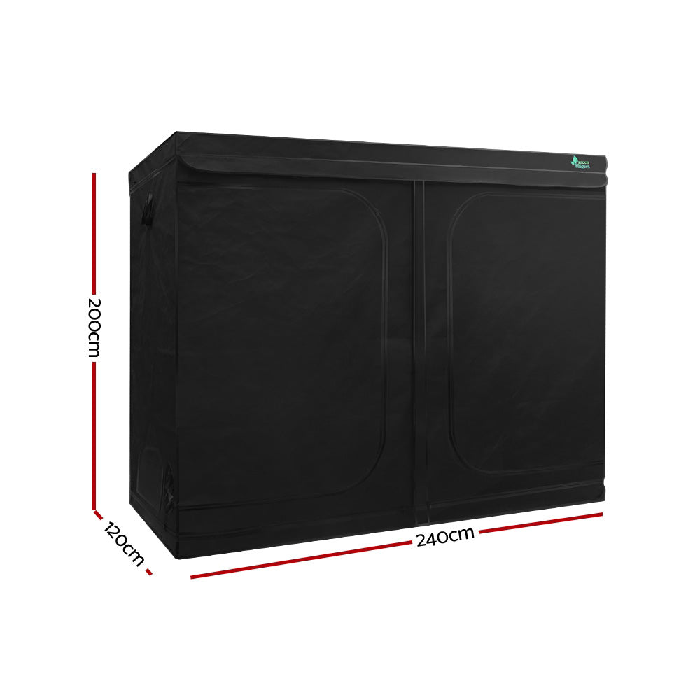 Greenfingers Grow Tent for Hydroponics Plants 2.4x1.2x2m Black
