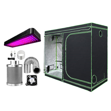 Greenfingers Large Grow Tent Kit with LED Light and Ventilation 240x120x200cm