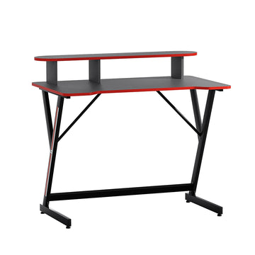 Artiss Gaming Desk Two-Tier 100cm Black