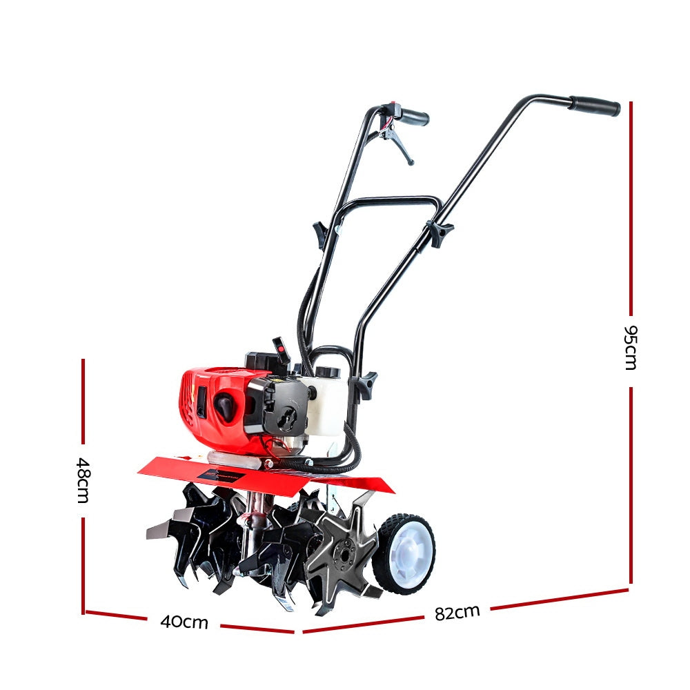 Giantz Garden Tiller 65cc 6 Blade 400mm