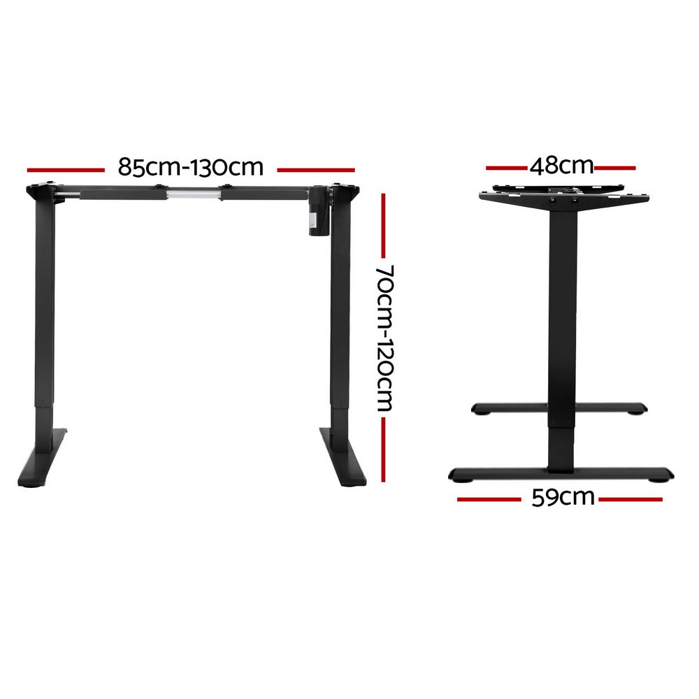 Artiss Electric Standing Desk Frame Height Adjustable 70kg Black