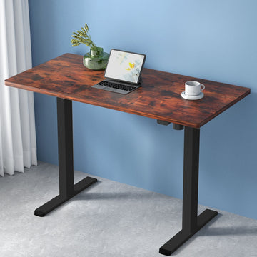 Artiss Standing Desk Motorised Height Adjustable Rustic Brown