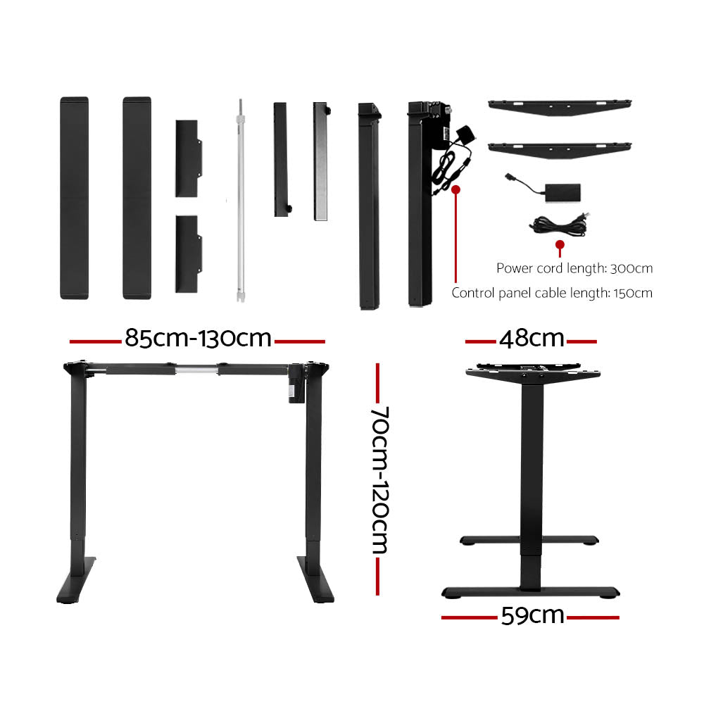 Artiss Motorised Standing Desk Height Adjustable 140cm Walnut