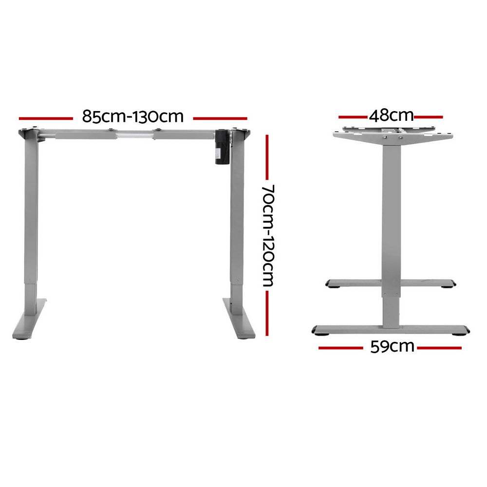 Artiss Electric Standing Desk Frame Height Adjustable 70kg Grey