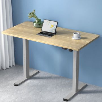 Artiss Motorised Standing Desk Height Adjustable Oak 140cm
