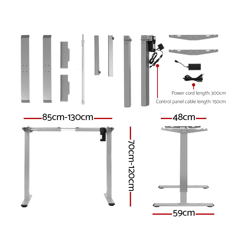 Artiss Motorised Standing Desk Height Adjustable 140cm Walnut