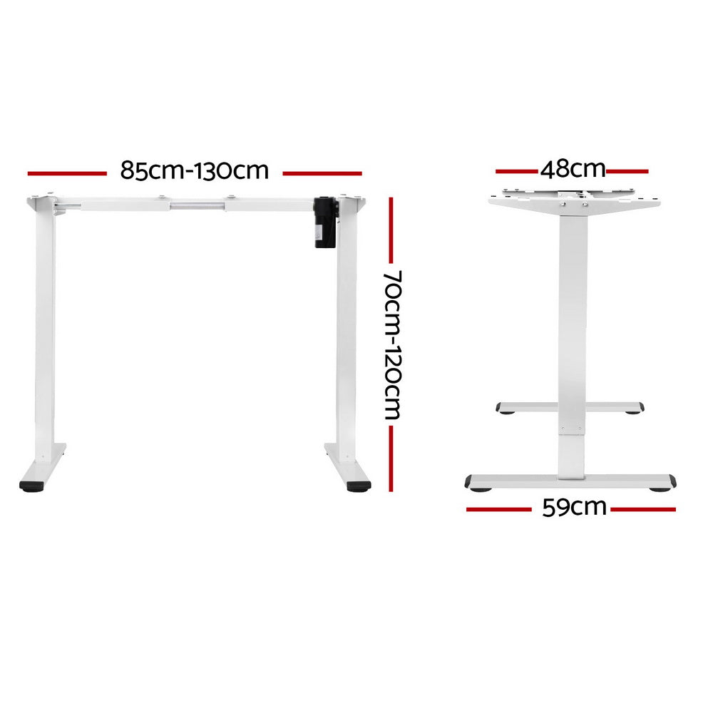 Artiss Electric Standing Desk Frame Height Adjustable 70kg White
