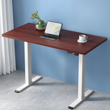 Artiss Motorised Standing Desk Height Adjustable Walnut 140cm