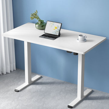Artiss Motorised Standing Desk Height Adjustable White 120cm