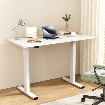 Artiss Motorised Standing Desk Height Adjustable White 120cm