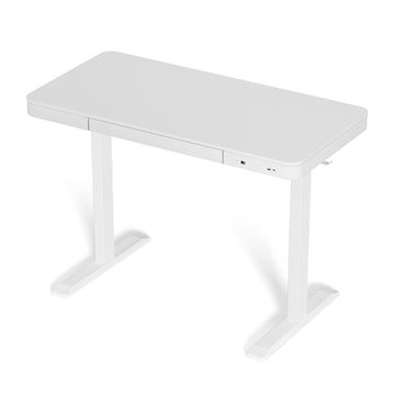 Artiss Motorised Standing Desk with Storage Drawer White 120cm