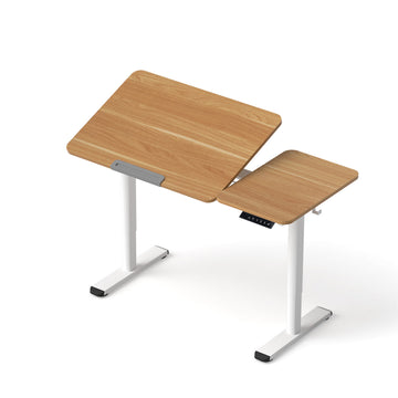 Artiss Electric Standing Desk Oak 110cm Height Adjustable
