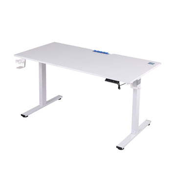 Artiss Electric Gaming Desk RGB LED Lights 140cm White